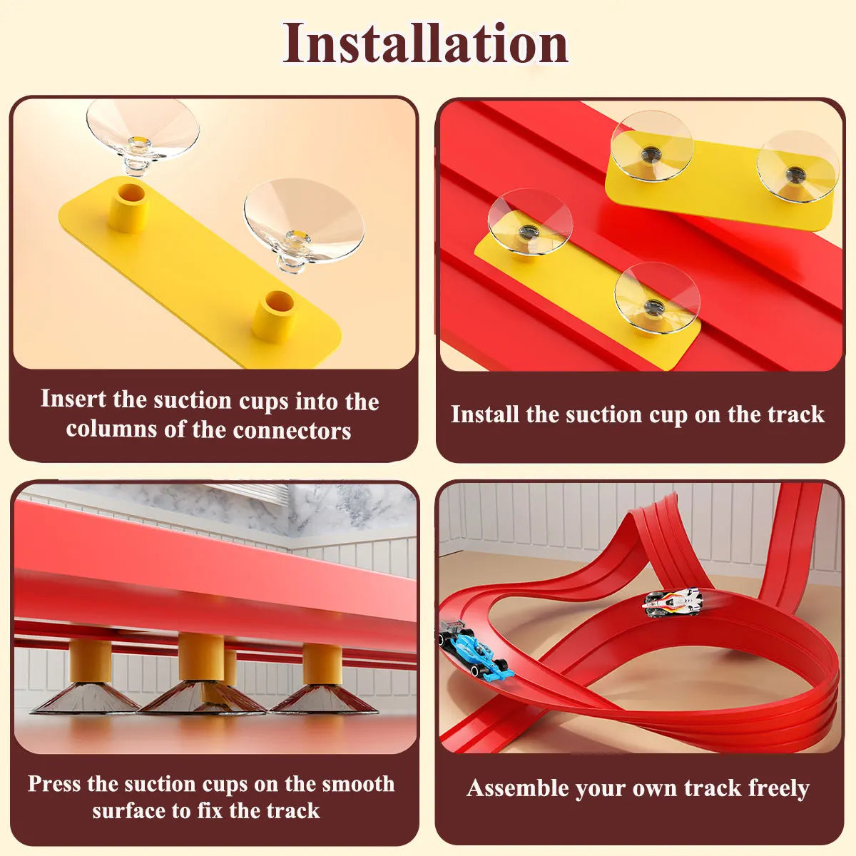 Flexible Race Track Children Toys DIY Double-track Racing Car Ramp