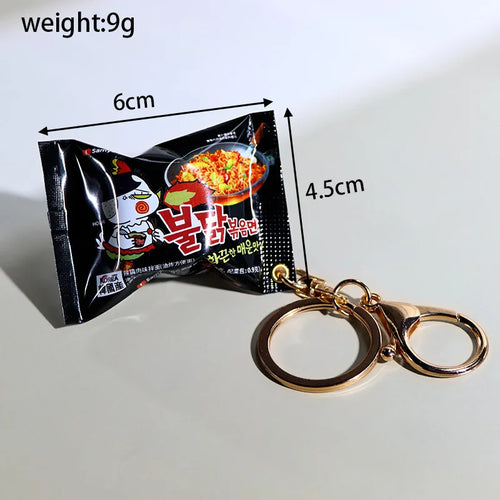 Simulation Instant Noodles Keychain On The Phone Mini Snacks Pendant