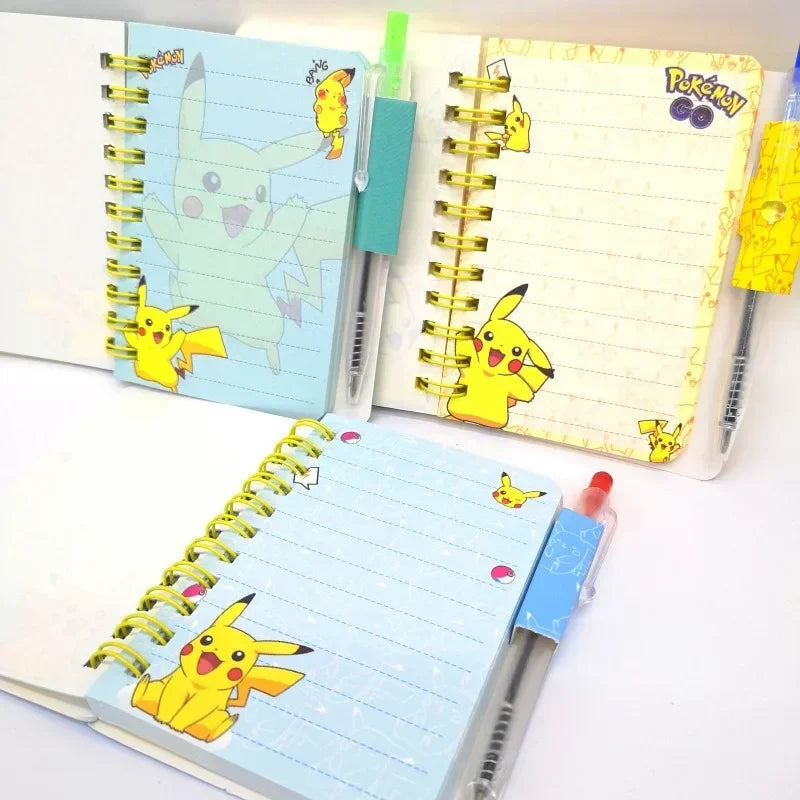 Pokemon Pikachu Notebook with Pen Set, Cute Diary Journal for School
