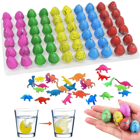 10/20/60pcs Mini Hatching Dinosaur Egg Toy Colorful Cracked Eggs