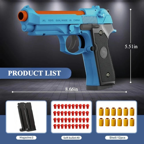 SIG17 Shell Throwing Toy Gun Continuous Firing Blowback Soft Bullet