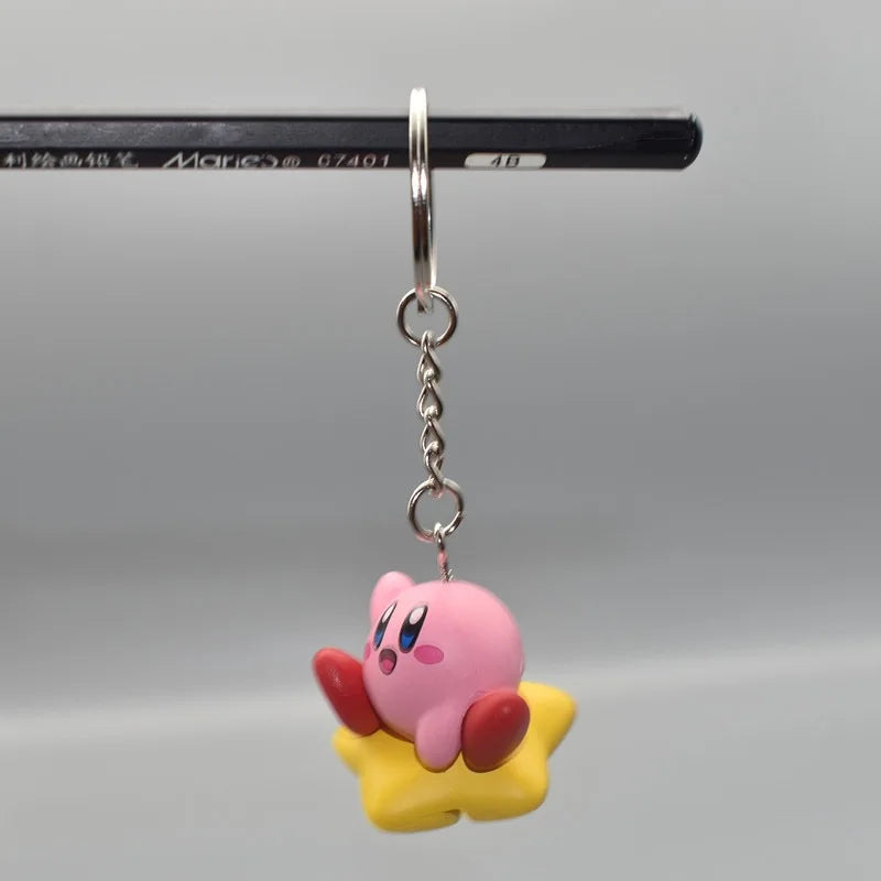 6 Models Super Cute Kawaii Kirby Figures Keychain Portable Popular