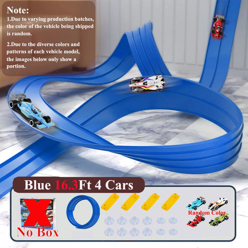 Flexible Race Track Children Toys DIY Double-track Racing Car Ramp