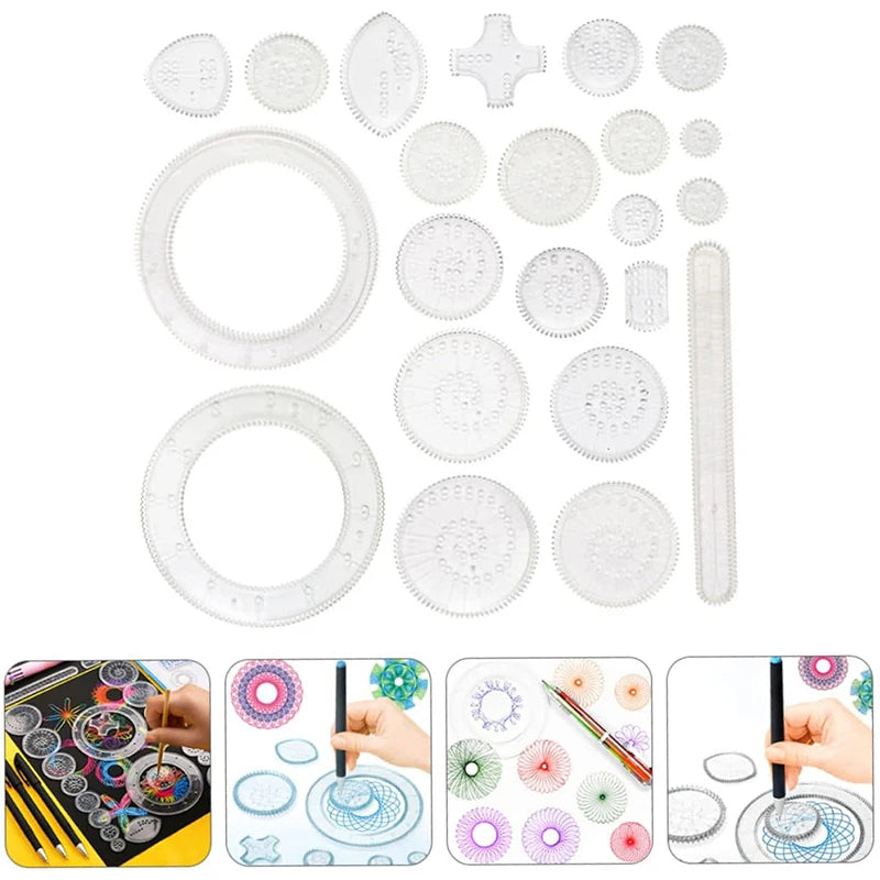 22pcs Spirograph Spiral Art Drawing Kit The Classic Way to Make
