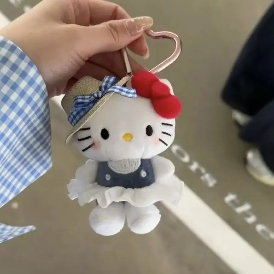 Sanrio Hello Kitty Peripheral Doll Keychain Cute Fashion Sunglasses Kt