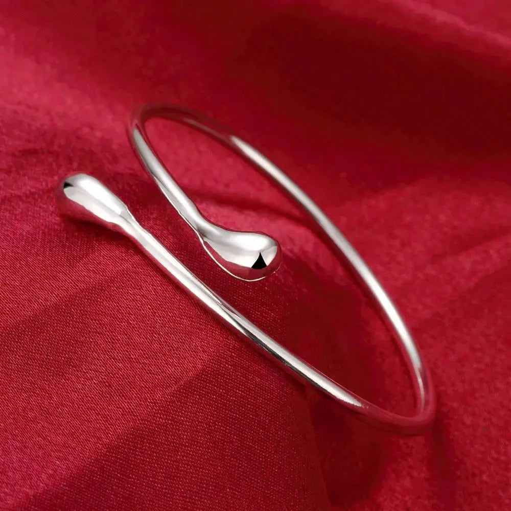 Charm 925 Sterling Silver Bracelets for Women fine Water droplets