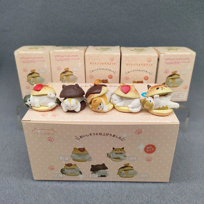 Burger Cat Blind Box Cats Action Figure Toy Model Decoration Ornaments