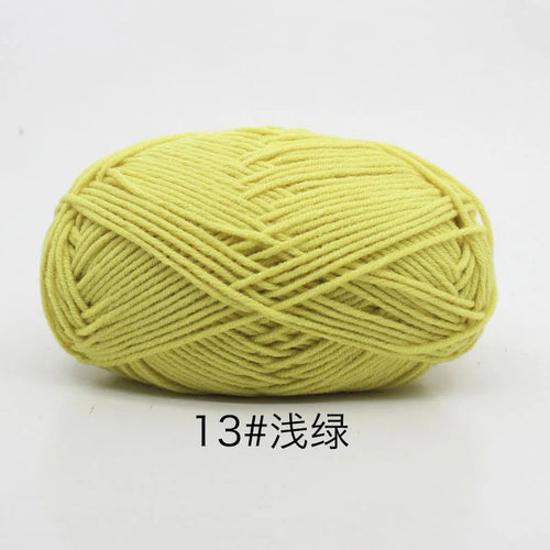 40-50g/Set 4ply Milk Cotton(80%) Knitting Yarn Needlework Dyed Lanas