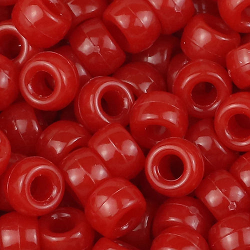 100/400pcs 6x9mm Solid Color Large Hole Pony Beads DIY Jewelry Making