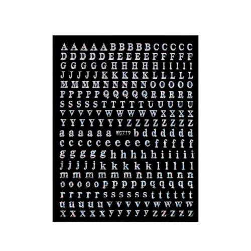 2-9mm Alphabet Letters Numbers Decor Stickers Gold Silver Epoxy Resin