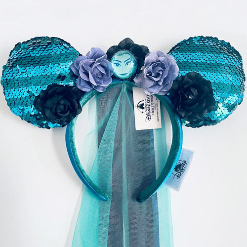 Disney Princess Headband Mickey Ear Rapunzel Snow White Sequin Bow