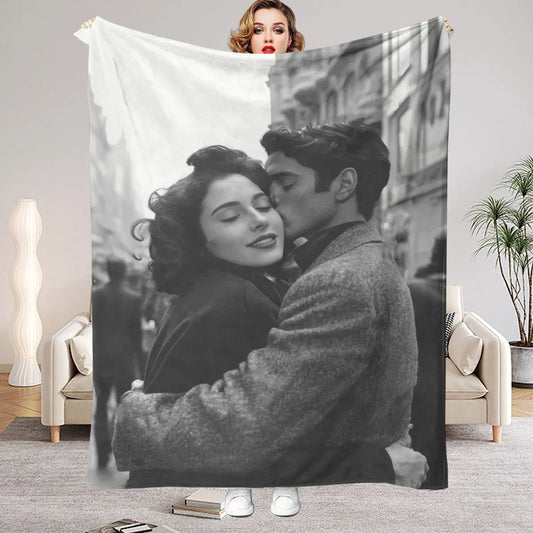 1 Piece of Custom DIY Personalized Photo Blanket for Your Loved One -