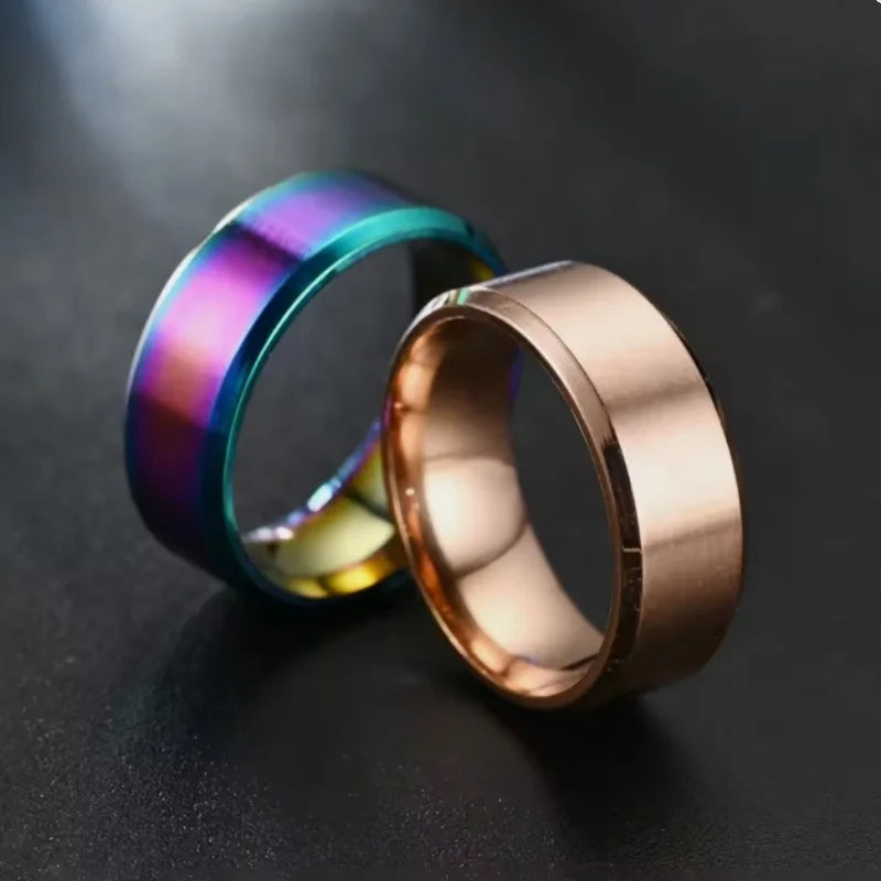 Classic 8mm Tungsten Mens Ring Surface Brushed Stainless Steel Ring