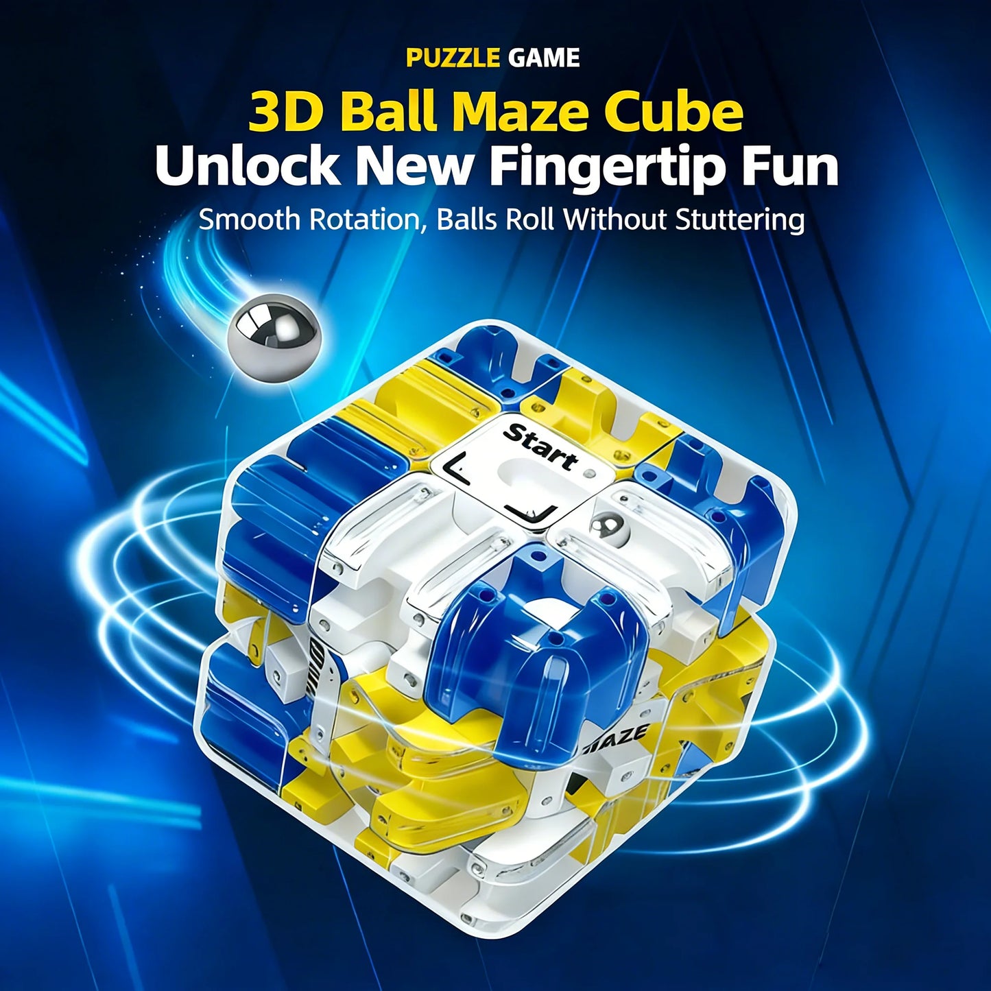 3D Puzzle Ball-Rolling Magic Cube Maze Children Labyrinth Fidgeting