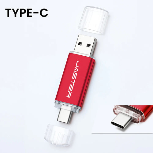 High speed TYPE C 2in1 USB flash drive 128GB 64GB 32GB metal Pen drive