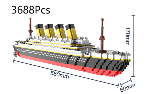 Small Particle Building Block Assembly Toy Titanic Giant Boy Girl
