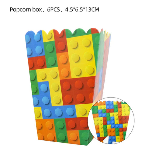 Building Blocks Theme Party Decor Supplies Disposable Tableware Cup