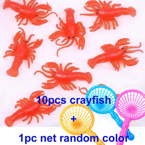 Children's 10Pcs/Set Kawaii Simulation Rubber Goldfish Baby Bath Water