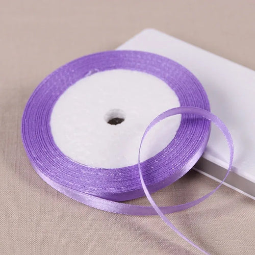25Yards 6mm Silk Satin Ribbons for Crafts Bow Handmade accessories for