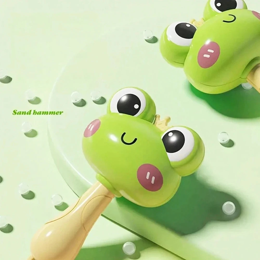 Cartoon Rattle, Newborn Sensory Grasp Toy, Chew-Safe Early Ed Handbell