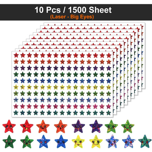 450-3000 Sheet Happy Face Stars Reward Sign Stickers Pack DIY