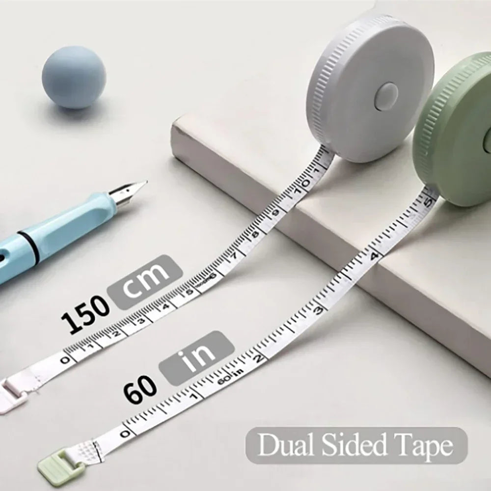 Double Scale Ruler Plastic Roll Tape Mini Tape Measure Accurate