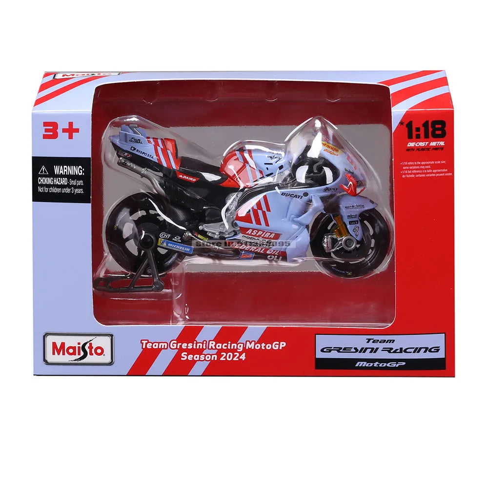 Maisto 1:18 2024 Gresini Racing MotoGP #93 Marc Marquez #73 Alex