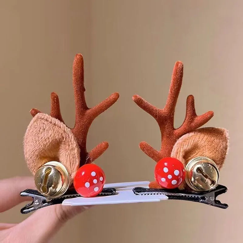 Cute1Pair Deer Antler Hair Clip Children Featival Decoration Headwear