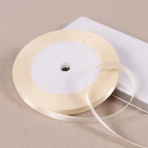 25Yards 6mm Silk Satin Ribbons for Crafts Bow Handmade accessories for