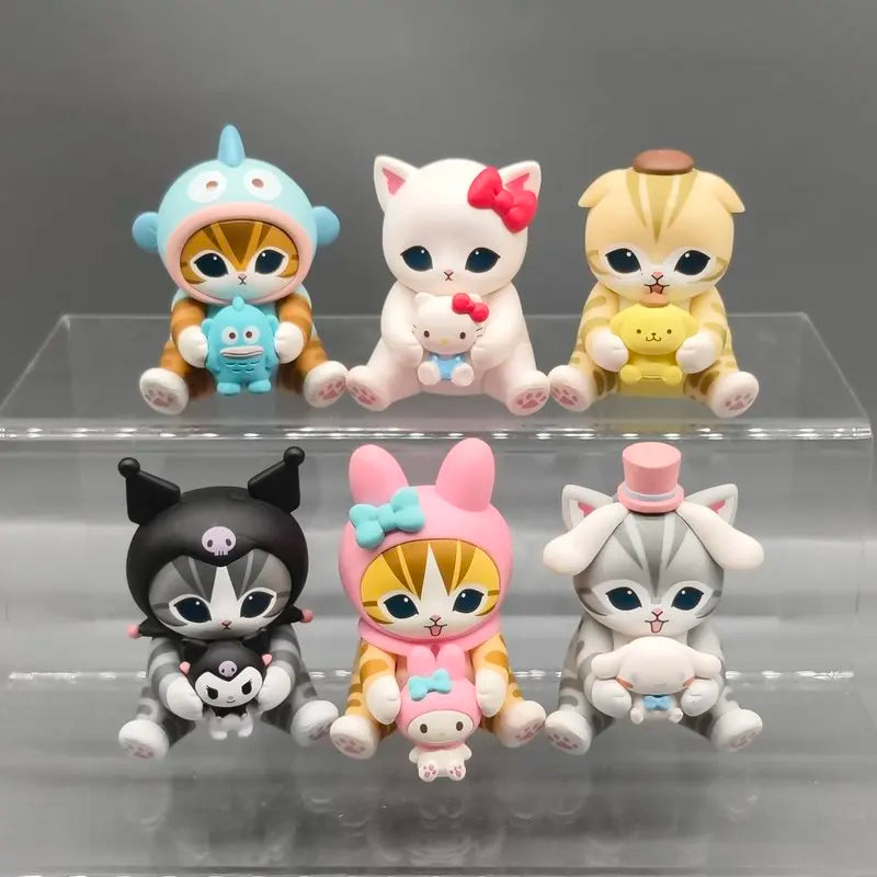 Mofusand Kitten X Kt Cat Cross-Dressing Sitting Posture Blind Box