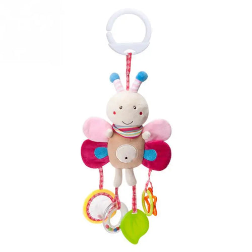 Soft Giraffe Zebra Animal Handbells Rattles Plush Infant Baby