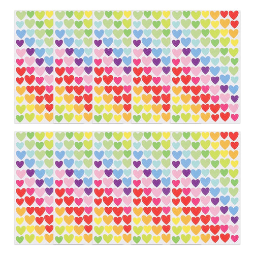 Colorful Star Flower Heart Dot Stickers Self Adhesive for Scrapbooking