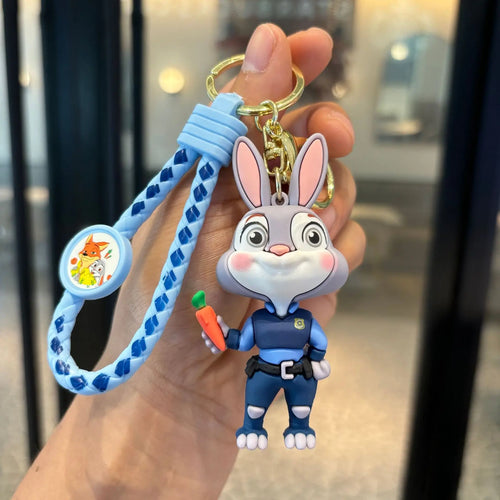 Anime Zootopia 2 Figure Cute PVC Doll Car Key Ring Accessories Bag