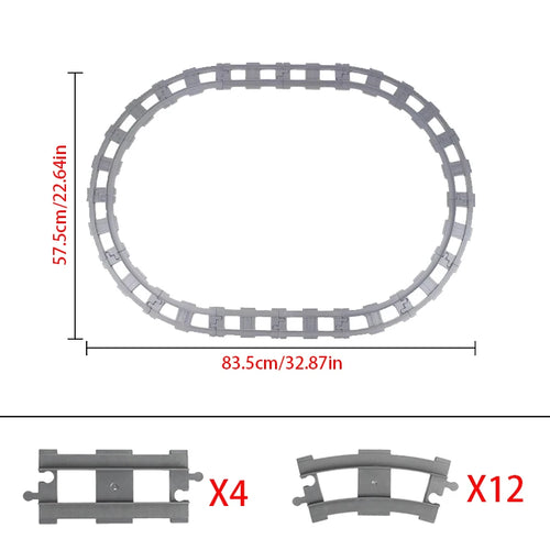 Big Size Building Block Bricks Train Tracks Crossover Parts Switch