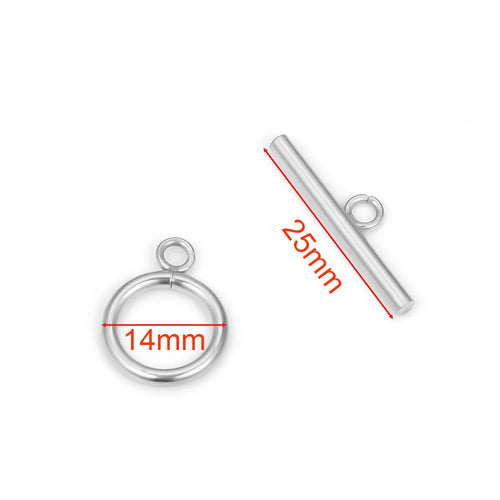 5 Sets Stainless Steel OT Clasp Toggle Clasps for DIY Jewelry Making