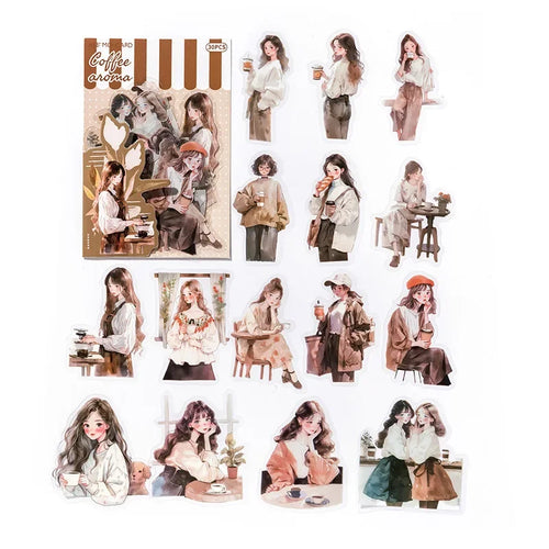 30pcs/pack Cute Cartoon Stickers DIY Scrapbooking Collage Junk Journal