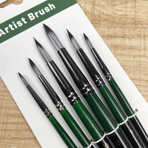 Yutiars Professional Artist Paint Brush Set - 6 PCS, Nylon Bristles