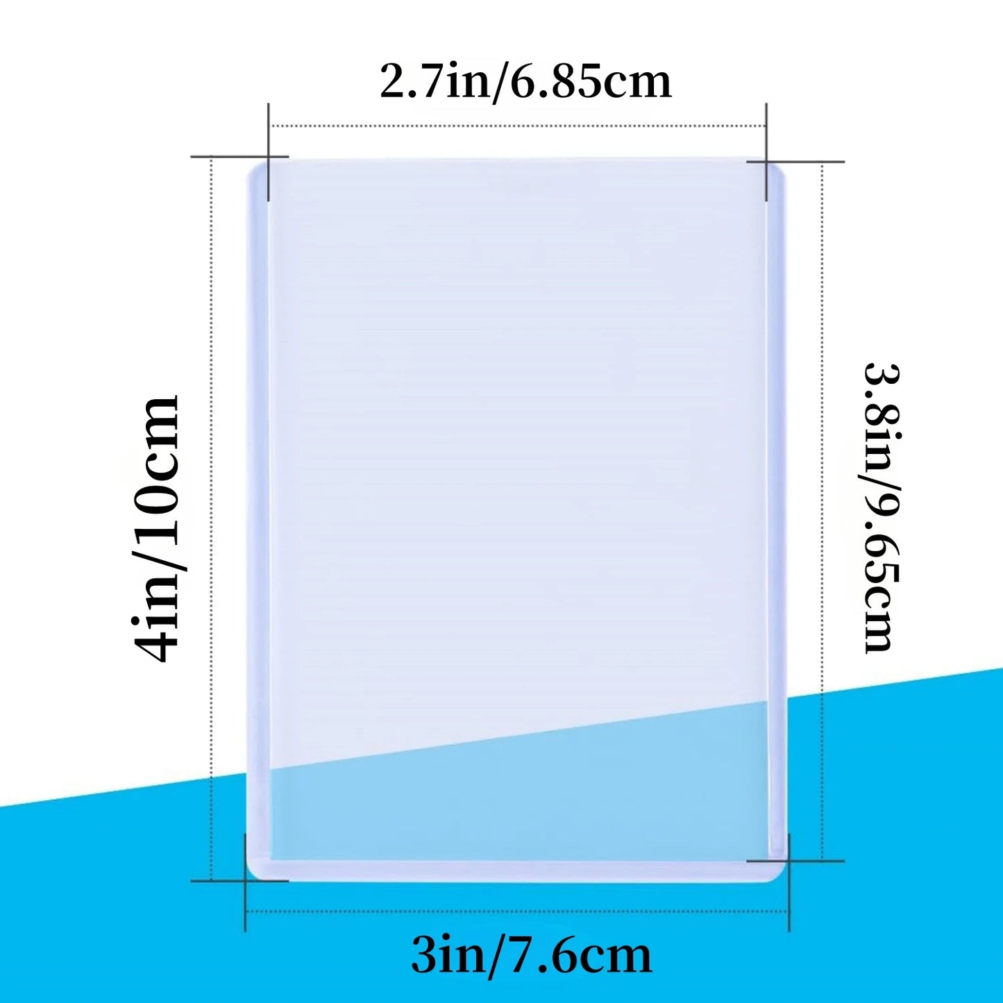 3" x 4" Clear Regular Toploaders for Cards with Card Sleeves Bundle