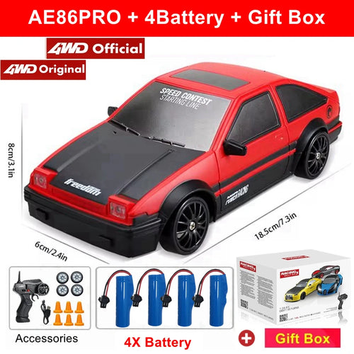 4WD RC Drift Car Remote Control GTRPRO AE86PRO Model 4x4 Racing RTR