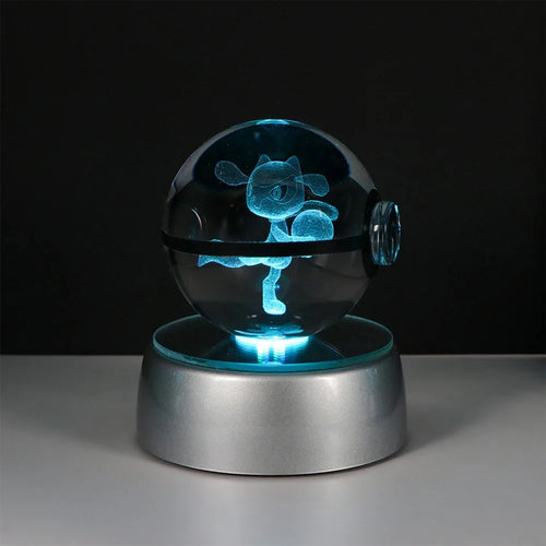 Pokemon Crystal Ball Pikachu Gengar Eevee Mewtwo Lacario Anime Game