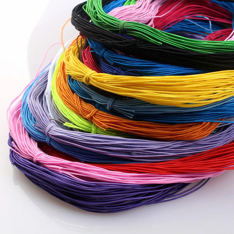 1mm 24M Braided Elastic Cord Beading Threads Stretch String Fabric