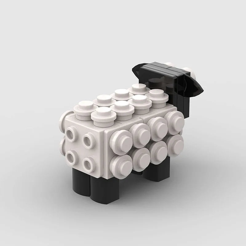 Cute And Creative Small Animal Sheep Building Blocks Toys,  Cartoon