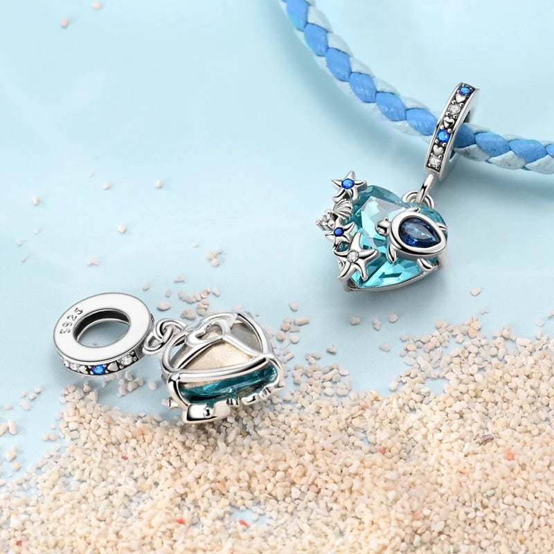 New 925 Sterling Silver Charms Beads Pendants Tree of Life Turtle Love