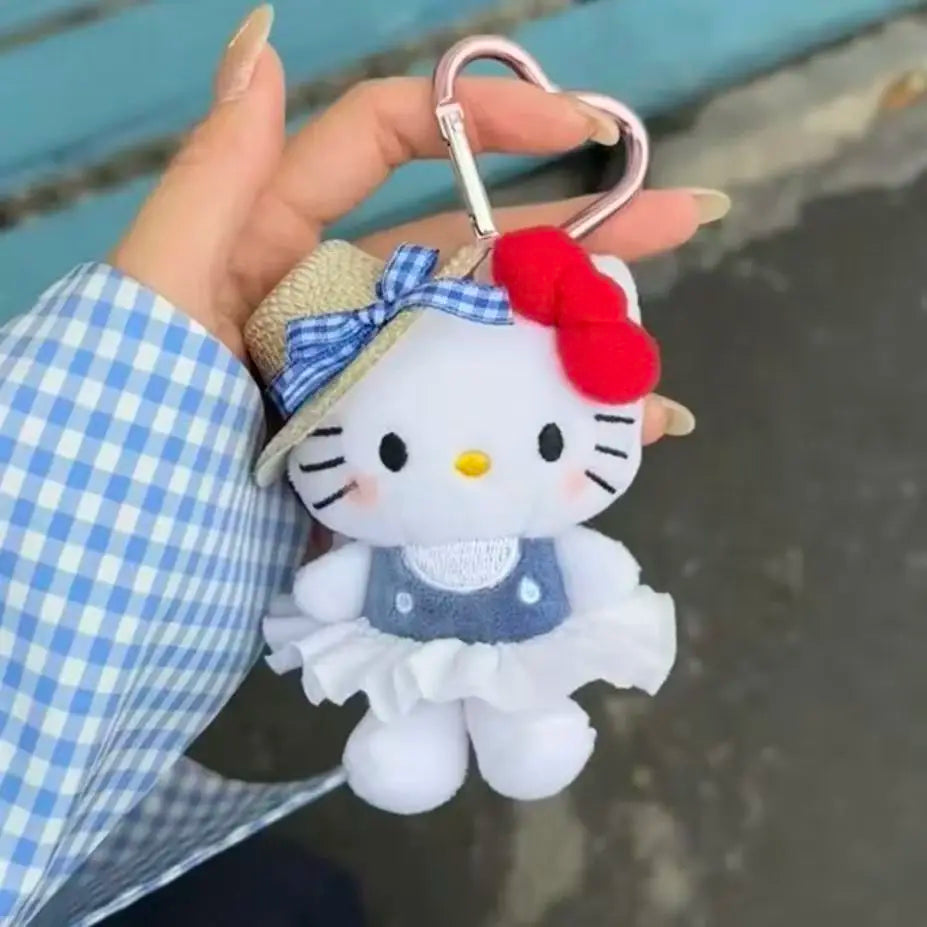 Sanrio Hello Kitty Peripheral Doll Keychain Cute Fashion Sunglasses Kt