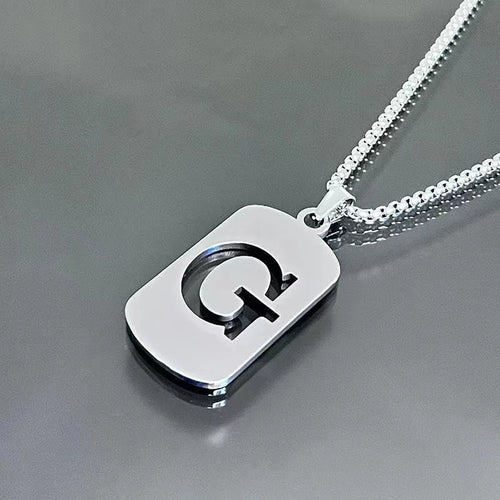 Stainless steel Men Women Pendant Necklace Hollow 26 Mother Without