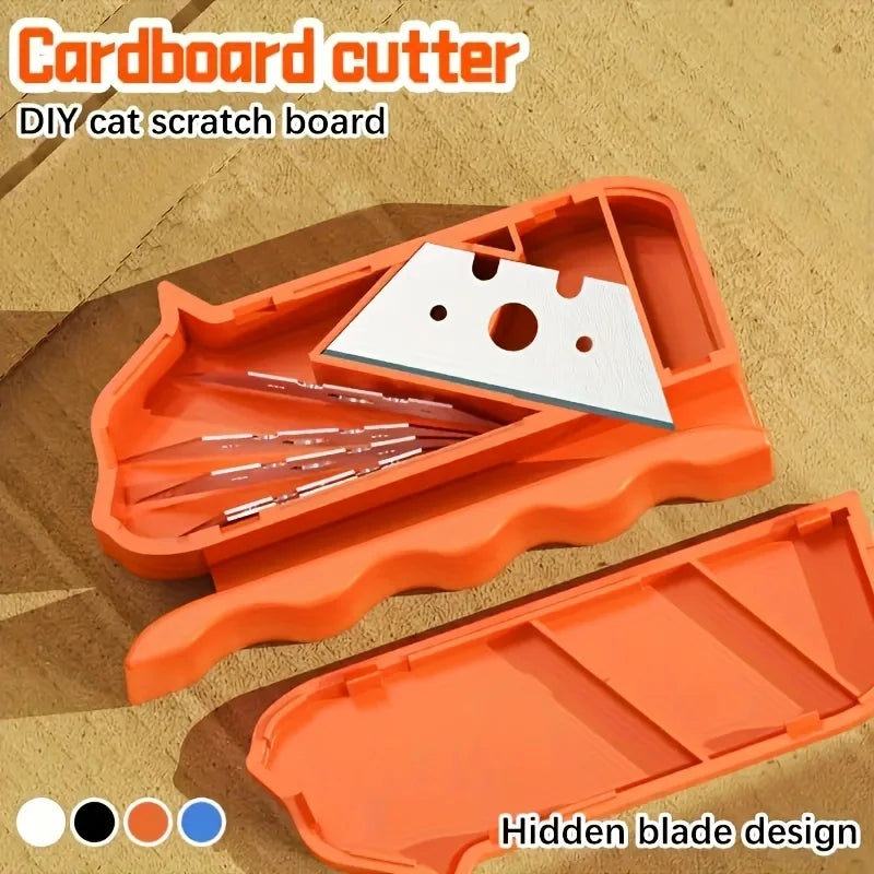 Homemade corrugated cardboard cutter, suitable for making cat