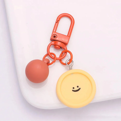 DIY Smiling Face Keychain Resin Heart Flower Cloud Charm Handmade