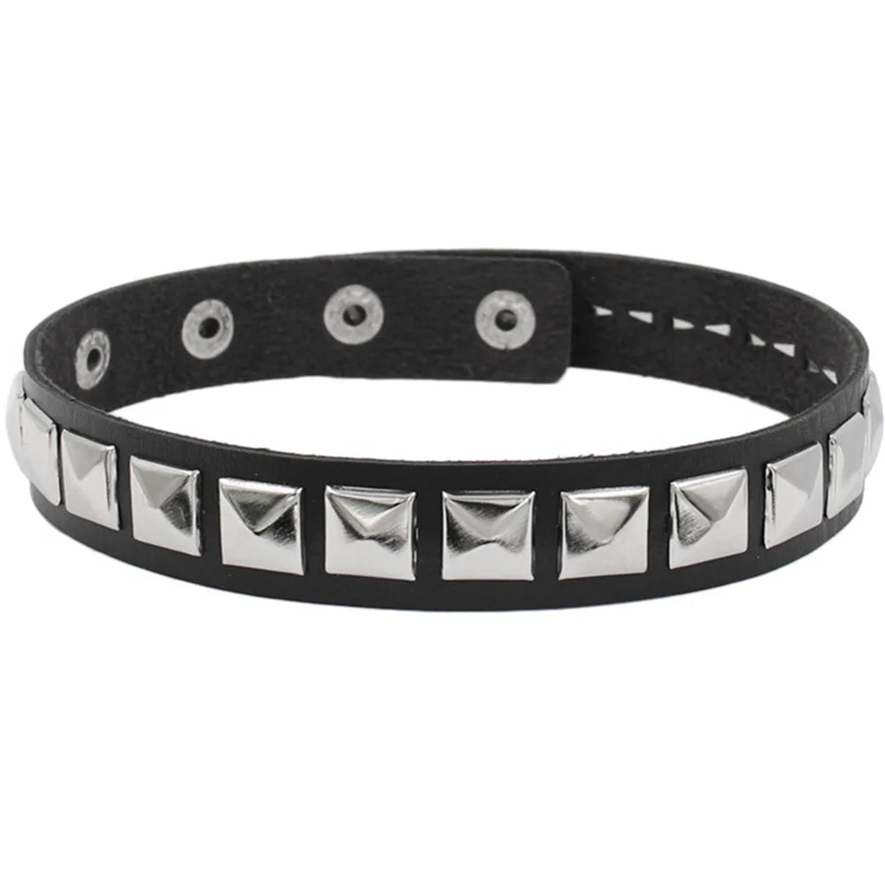 1pc Fashion Punk Gothic Necklace Collar, Rivet Choker Y2K Necklace For