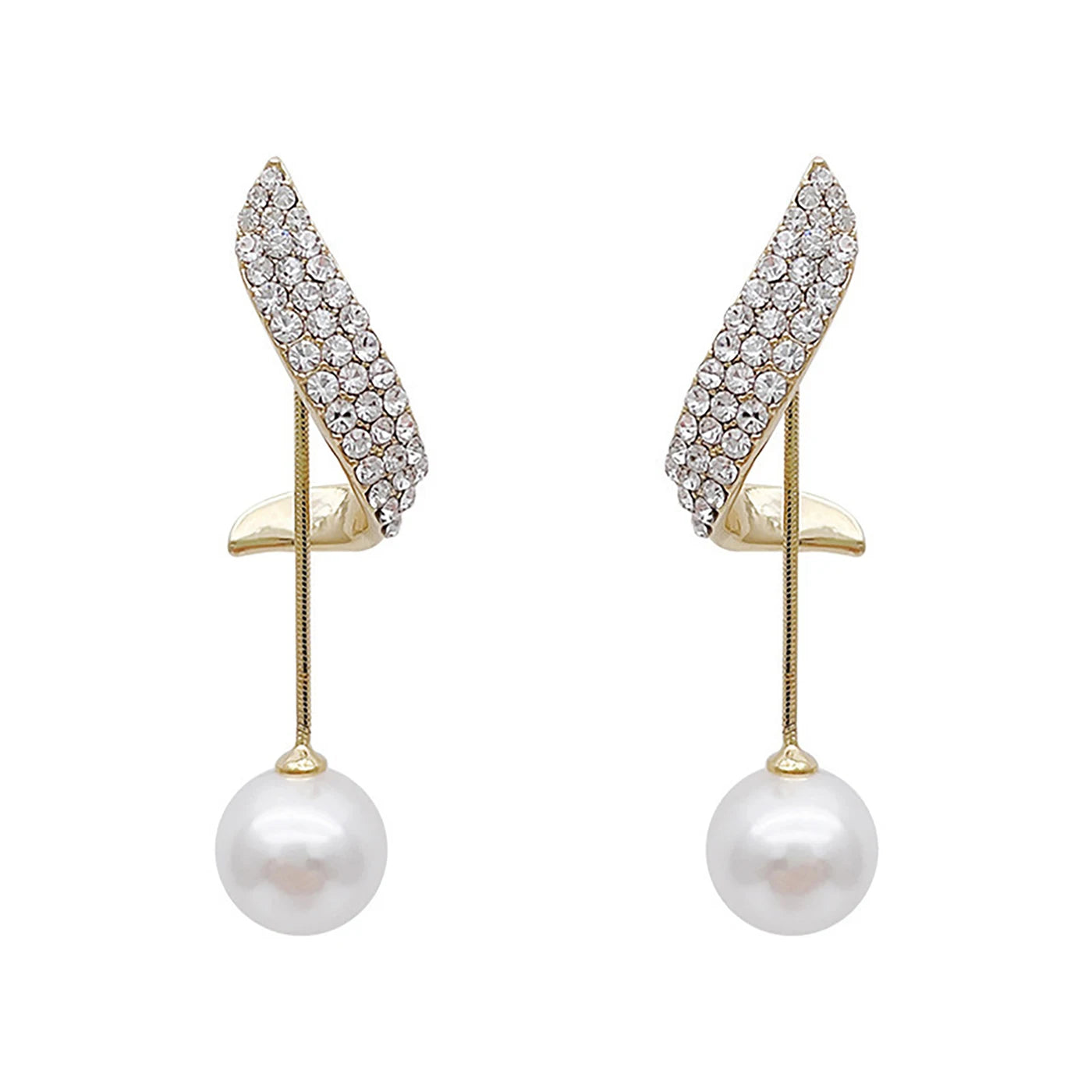 2 Pieces Of Women's Trendy And Elegant Pearl Tassel Earrings, Outdoor