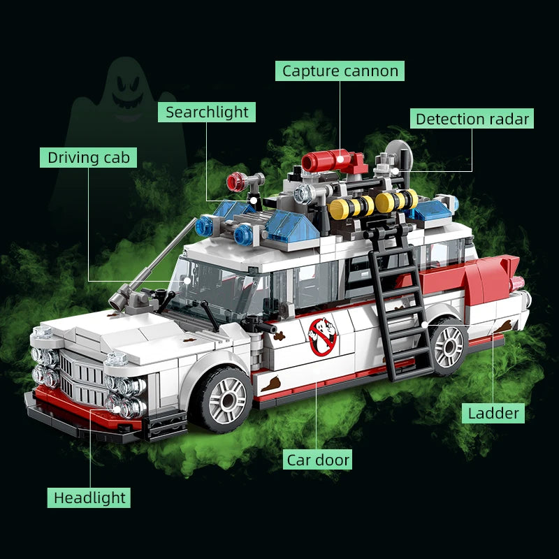 Mini Ghost Racing Car Building Blocks 562PCS MOC Model Car Bricks DIY